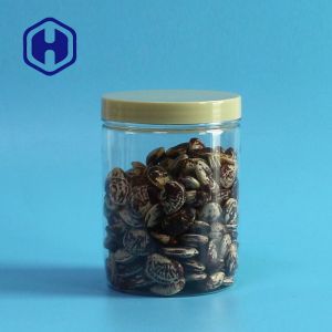 Transparent 500ml Plastic Packaging Jar Screw Lid Custom Logo