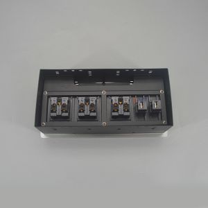 Multimedia Hidden Desktop Clamshell Flip Up Power Outlet With Usb