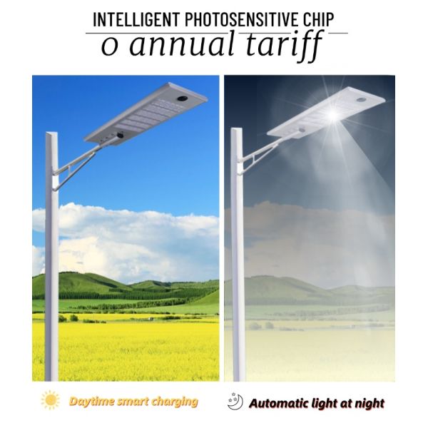 High Brightness All In One Solar Street Light IP65 with Remote Control