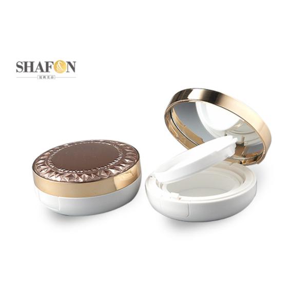 Gold Flower Printed Empty Air Cushion Case 33mm Height ABS Material OEM