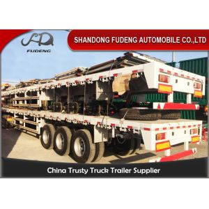 Three Axle Flatbed Container Trailer 40 Ft Flatbed Trailer For Tractor