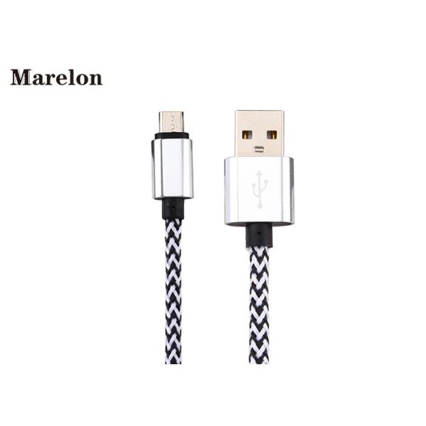 Nylon Hemp FLower USB Transfer Cable 1M / 3FT Round Fabric Braided Custom Logo