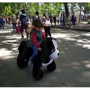 Quality Hansel amusement park walking plush mountables electric animal rides for sale