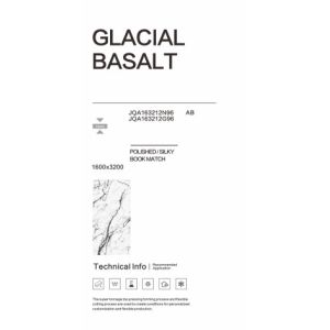 Antibacterial Porcelain Slab Tile GLACIAL BASALT For Kitchen