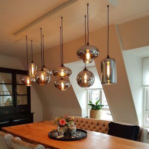 Nordic Pendant Light Hook Chandelier Industry aesthetic room decor Glass Lamp