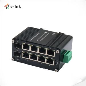 Mini Industrial Managed Ethernet Switch 8-Port 10/100/1000T 802.3at