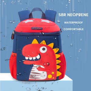 Kindergarten Waterproof Kids Backpack Mochila Dinosaur 3D Cute Cartoon Toddler