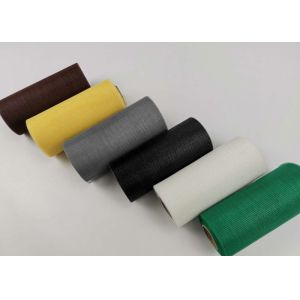 17*14 Ivory Color PVC Coated Fiberglass Mosquito Net For Windows