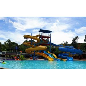 Carnival Amusements Rides Water Toy Park Aqua Kid Pool Slide Fiberglass for Sale