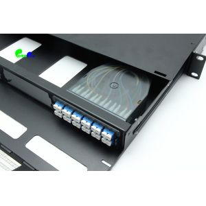 FHD 1U Rack Mount Odf Fiber Optic Patch Panel Unloaded Sliding Drawer