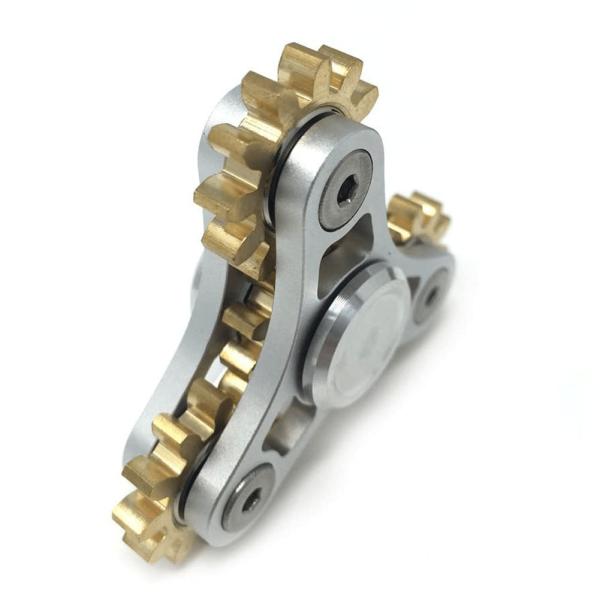 Stress Relief Toys Four Tooth Linkage Pure Copper Gyroscope Fidget Spinner for Adults