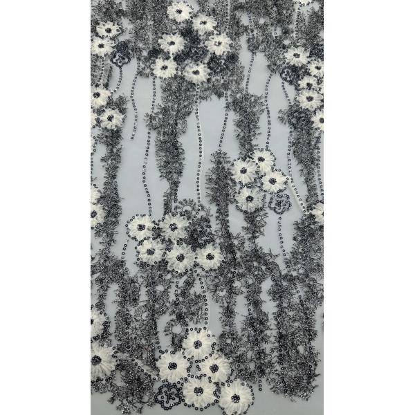 Luxury Metallic Lace Fabric Elegent Wedding Embroidery Fabric