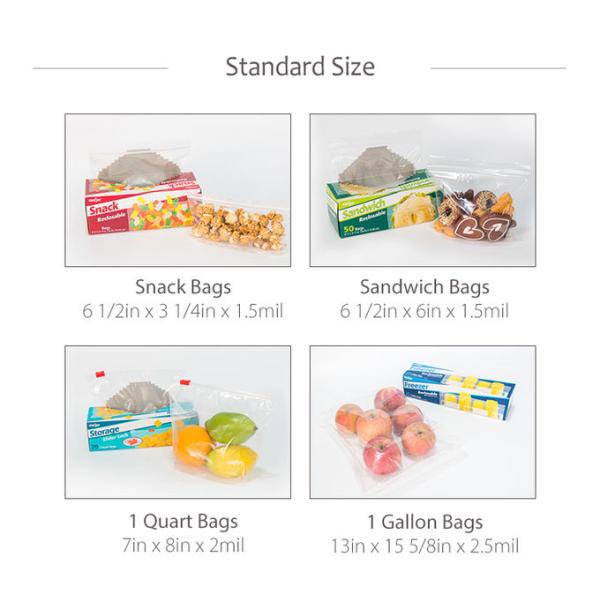Custom Printed Biodegradable Food Grade Reusable Pe Plastic Poly Packaging Double Zip Lock Bag