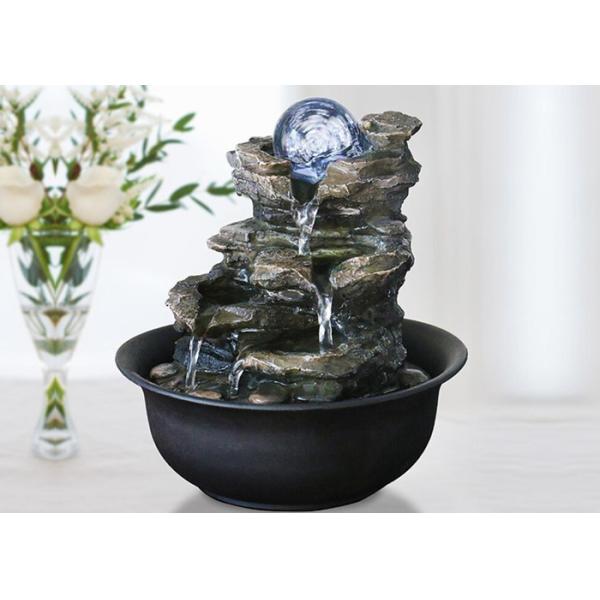 Buy Rock Mountain Indoor With Glass Ball Polyresin Home Interiors Decoration  Living Room  Water Fountain With LED at wholesale prices