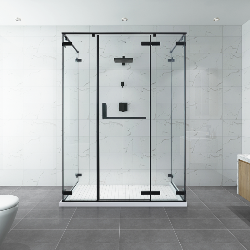 Custom - Made Shower Enclosure | Tailored to Space Curvature, Integrating Minimalist Aesthetics and Practical Functions
