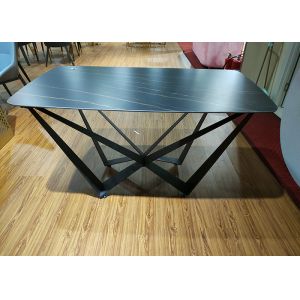 Indoor 40*80*76.5cm Painting Wrought Iron Table