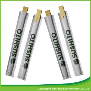 China Twins 21cm Disposable Natural Bamboo Chopsticks Open Paper Packing on sale