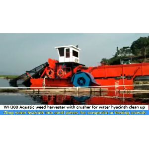 Stainless Wh300 Aquatic Weed Barge For Floating Garbage Transportation