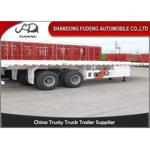 Single Hook Flatbed Container Trailer Double / Three Axles Type 50 Ton Capacity