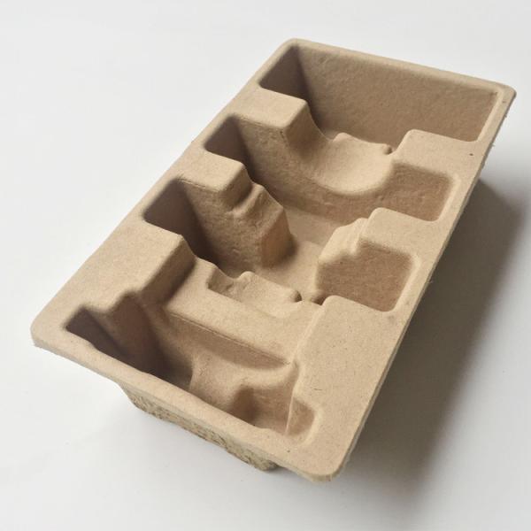 Buy Antistatic Bamboo Moulded Pulp Tray Dry Press Biodegradable Paper Tray at wholesale prices