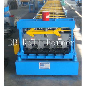 Colored Steel Plate / Galvanized Board Floor Deck Roll Forming Machine With 30