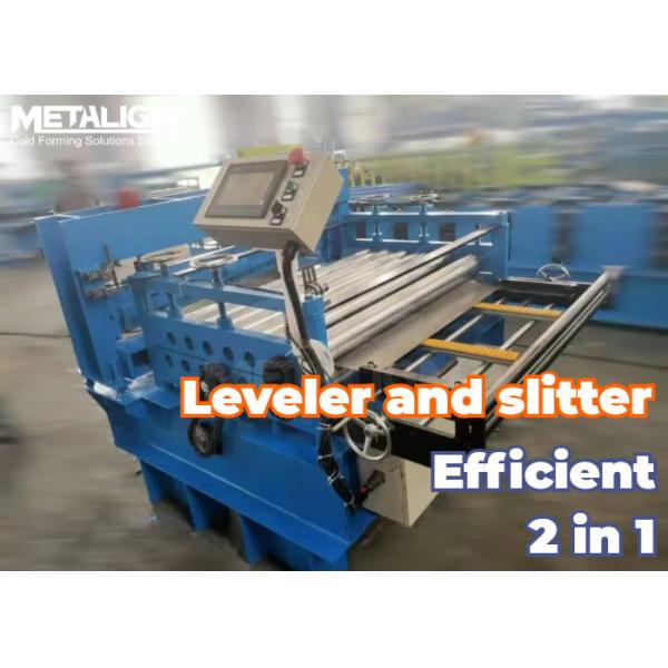 Buy Efficient 0.8-1.5mm Slitting Cutter Machine With Leveling Machine And Hydraulic Cutter at wholesale prices