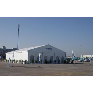 Relocatable Building Safety Exhibition Tents Economical Wooden Flooring