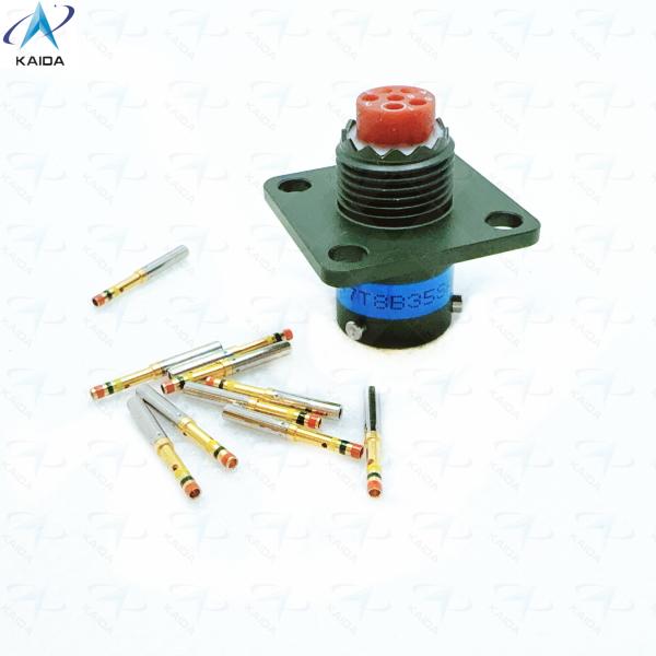 MS27497T08B35SA MIL-DTL-38999 Series Ⅱ 500 V 6 Contacts Electrical Connector Wall Mounting Receptacle JTPQ00