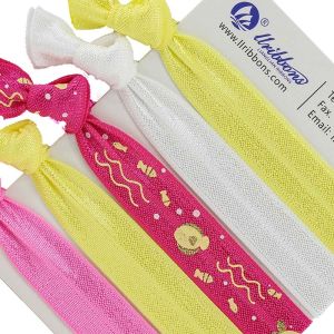 Diy Kids Yellow Thick 16mm Ponytail Elastic Hair Bands