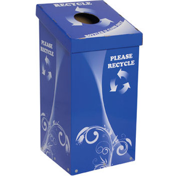 Buy Recycling Cardboard Display Bins Square Shape  CMYK Offseting Printing at wholesale prices