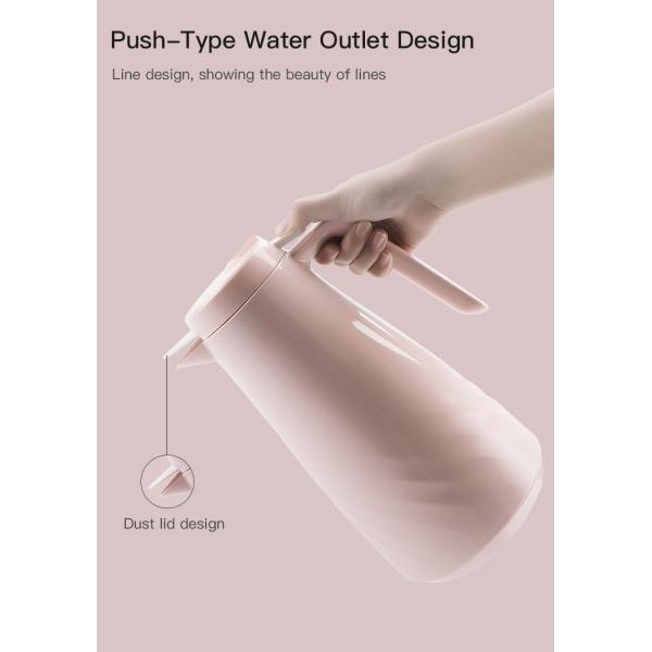 1.3L Tea Thermal Carafe Pot For Coffee Plastic Arabic Glass Refill Vacuum Flask