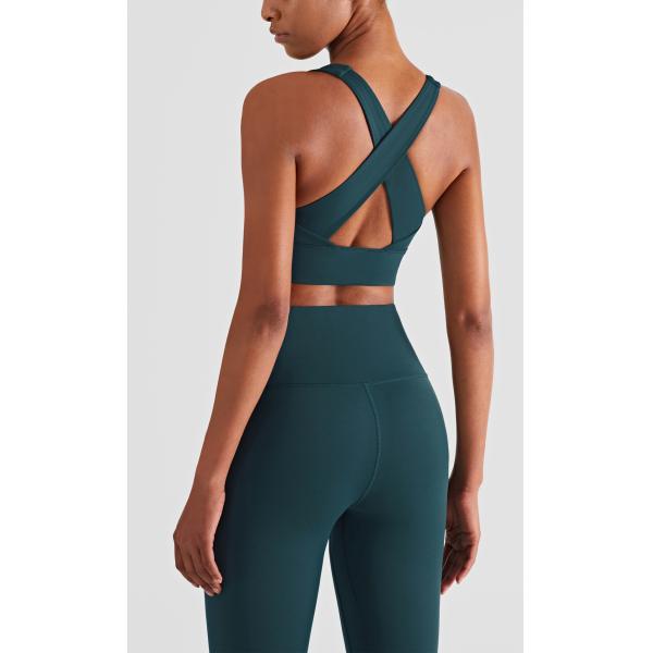 Wide Cross Straps Yoga Fitness Tops For Women Workout Running Bra