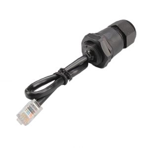 Female To Male RJ45 Network Cable With Waterproof Sets Panel Mount