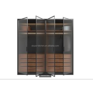 4M Walk In Closet Wardrobe Full Height Steel Swing Door Cabinet With Shoes Rack