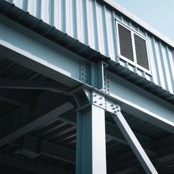 Buy Customizable Prefabricated Steel Warehouse with H-Section Frame at wholesale prices