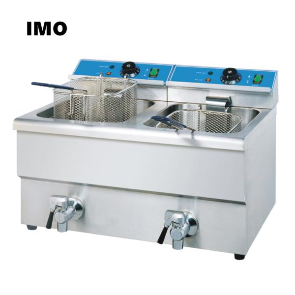 Buy 6kw Western Kitchen Equipment Electric Counter Top Double Basket 12L*2 Fryer at wholesale prices
