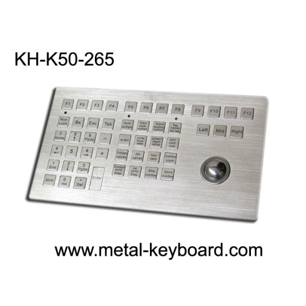 Customized Panel Mount Keyboards in Metal , Marine Keyboard with Track ball