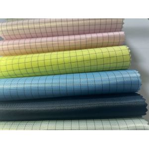100D*100D Anti Static ESD Fabric 98% Polyester 2% Conductive Filament