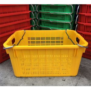 Foldable Eco-Friendly Plastic Crate Customizable for Harvesting and Sale of