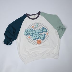 Long Sleeve Custom Tee Shirts Little Girls Big Boy Crew Neck