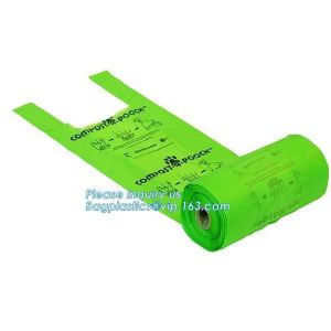 100% Eco friendly plastic shopping bags/T-shirt compostable food packaging for