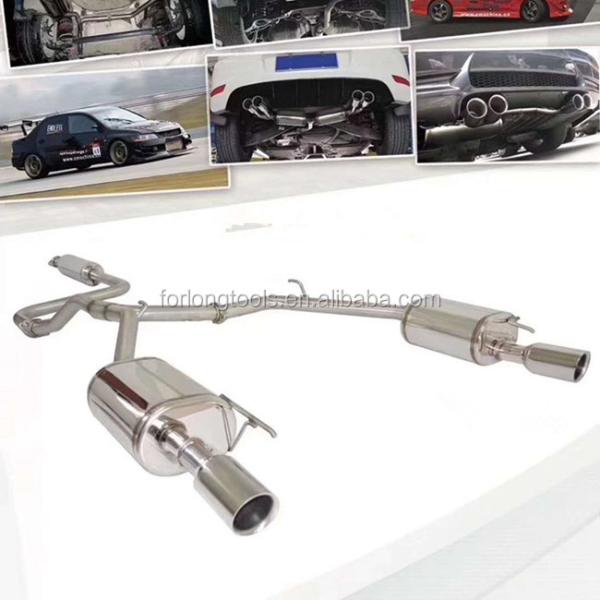 Stainless Steel 304 Universal Car Fitment Chevrolet Cruze Middle and Tail Part Exhaust System with Valve Control