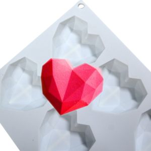 Heart Shape 3d Cake Mould Customized Food Grade Diy Handmade