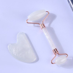 Rose Quartz Crystal Face Jade Roller Anti Aging Logo Customized