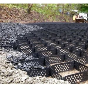Plastic HDPE Geocell Geoweb Erosion Control For Steep Embankment