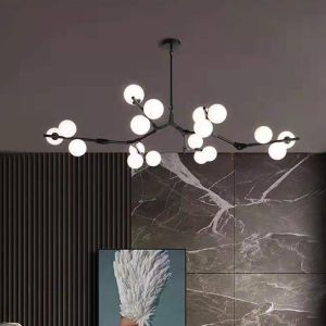 Modern LED Chandelier Glass Balls Ceiling Chandeliers Living Room Kitchen