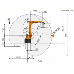 KUKA polishing robot arm KR 16 R 1610 robot 6 axis with KRC4 controller and