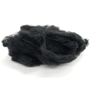Nonwoven Black Regenerated Polyester Fiber Good Elongation Rate Low Defects