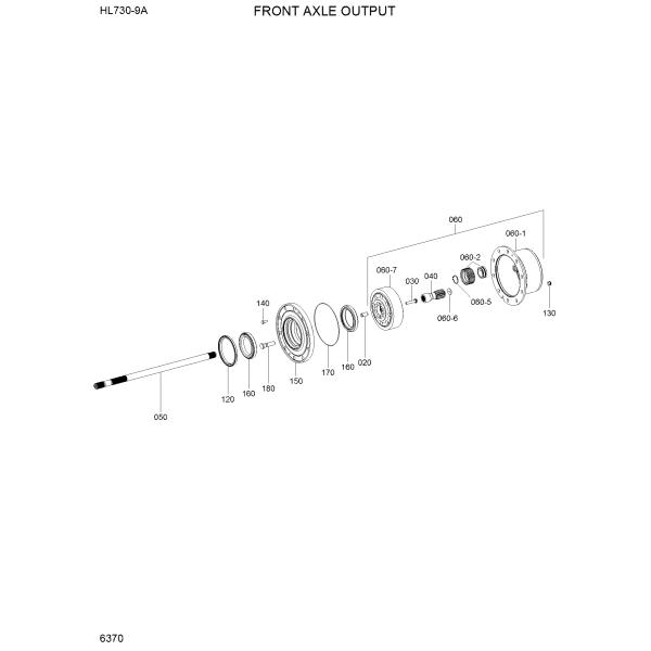 ZGAQ-01266 Shaft Excavator Seal Kits For Hyundai R170W7 R170W9