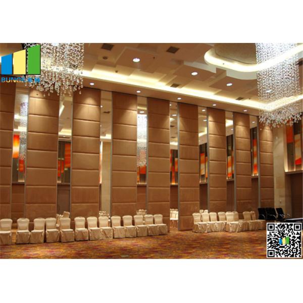 Soundproof Sliding Partition Walls 4 Meters Fabric Surface For Restaurant Meeting Room